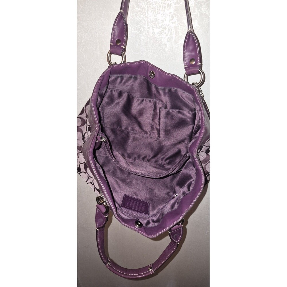 Coach Purse F15538 Purple EUC - Picture 6 of 8
